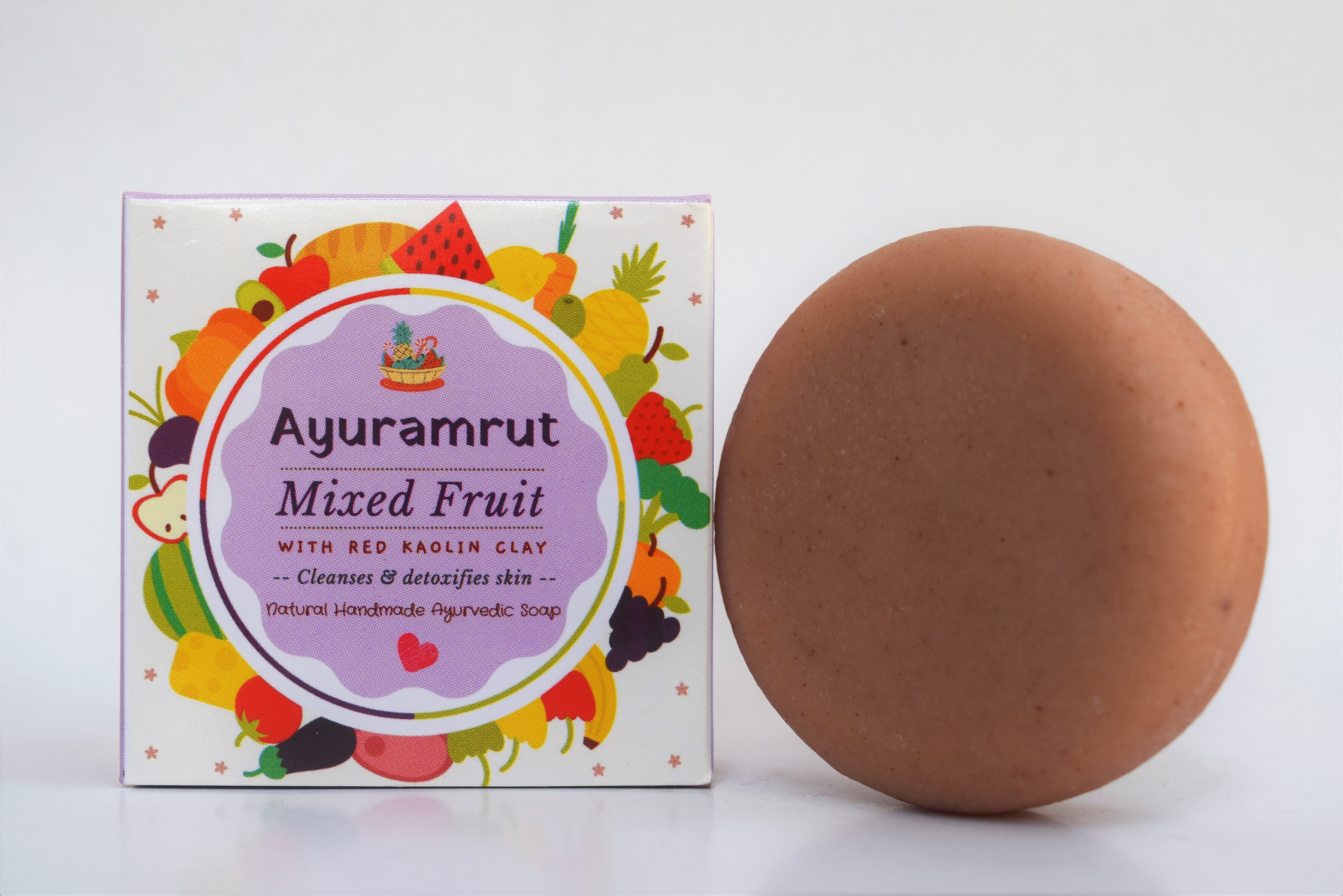 Ayuramrut Mixed Fruit Natural Handmade Ayurvedic Soap (Pack of 4)