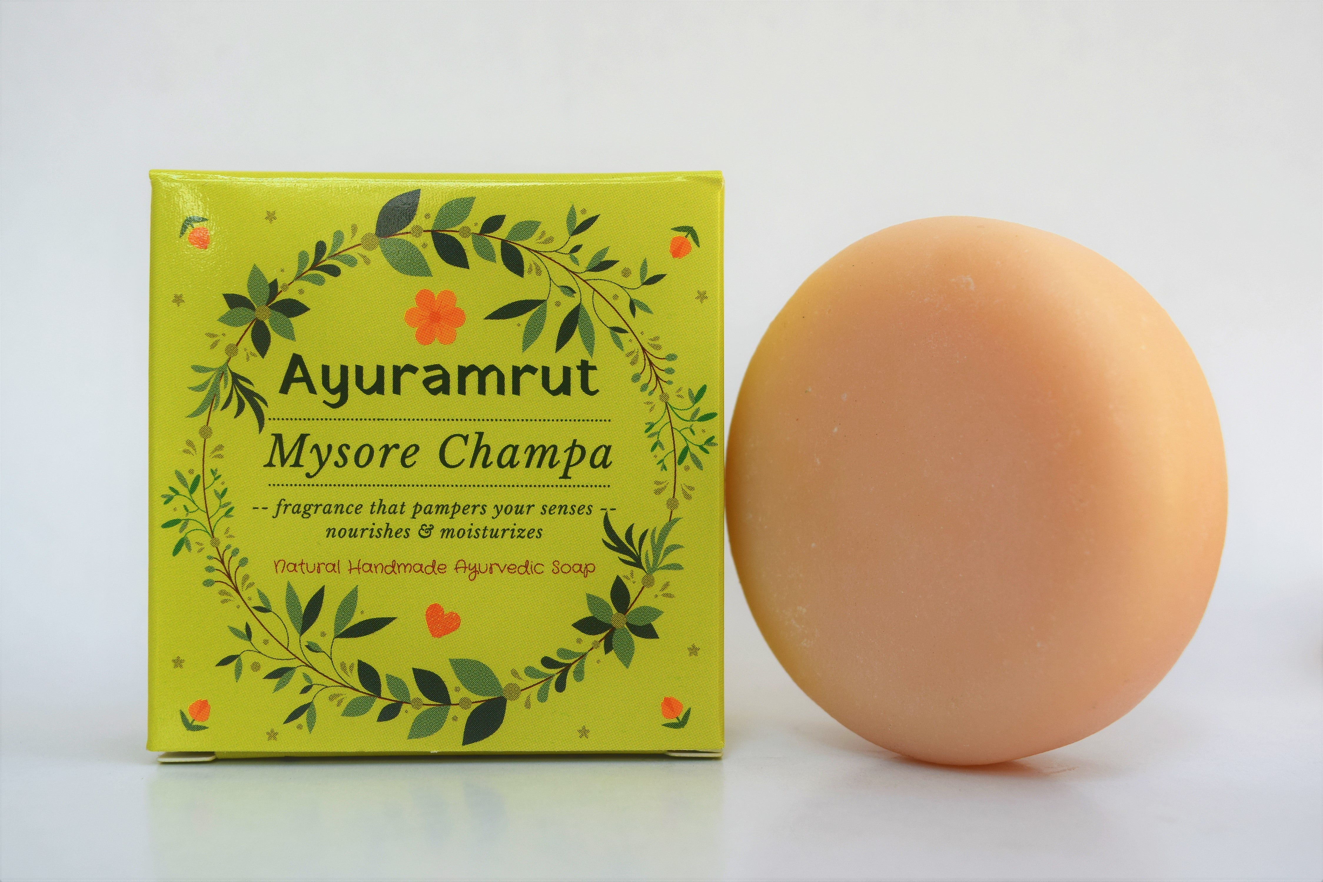 Ayuramrut Mysore Champa Natural Handmade Ayurvedic Soap (Pack of 4)