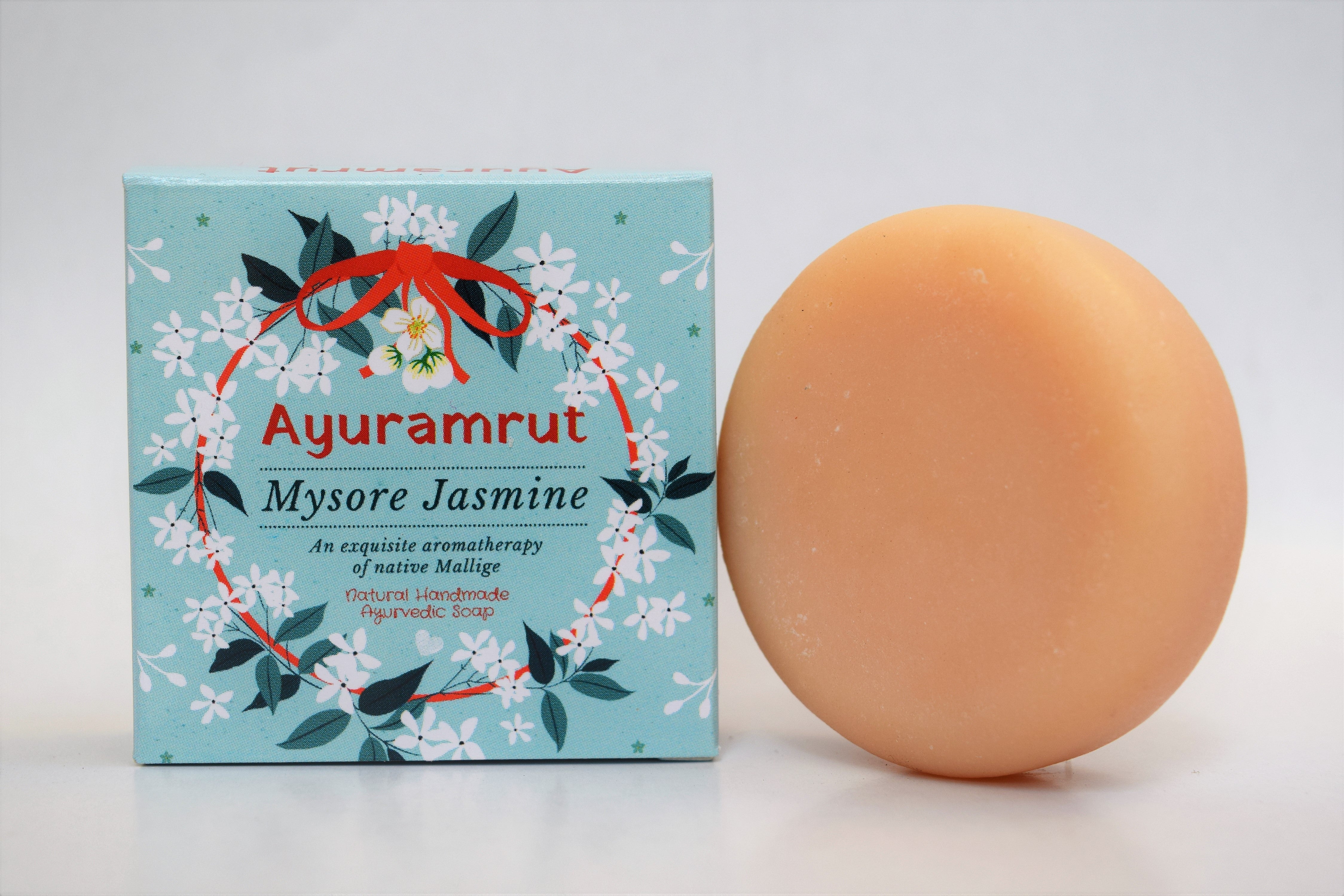 Ayuramrut Mysore Jasmine Natural Handmade Ayurvedic Soap (Pack of 4)