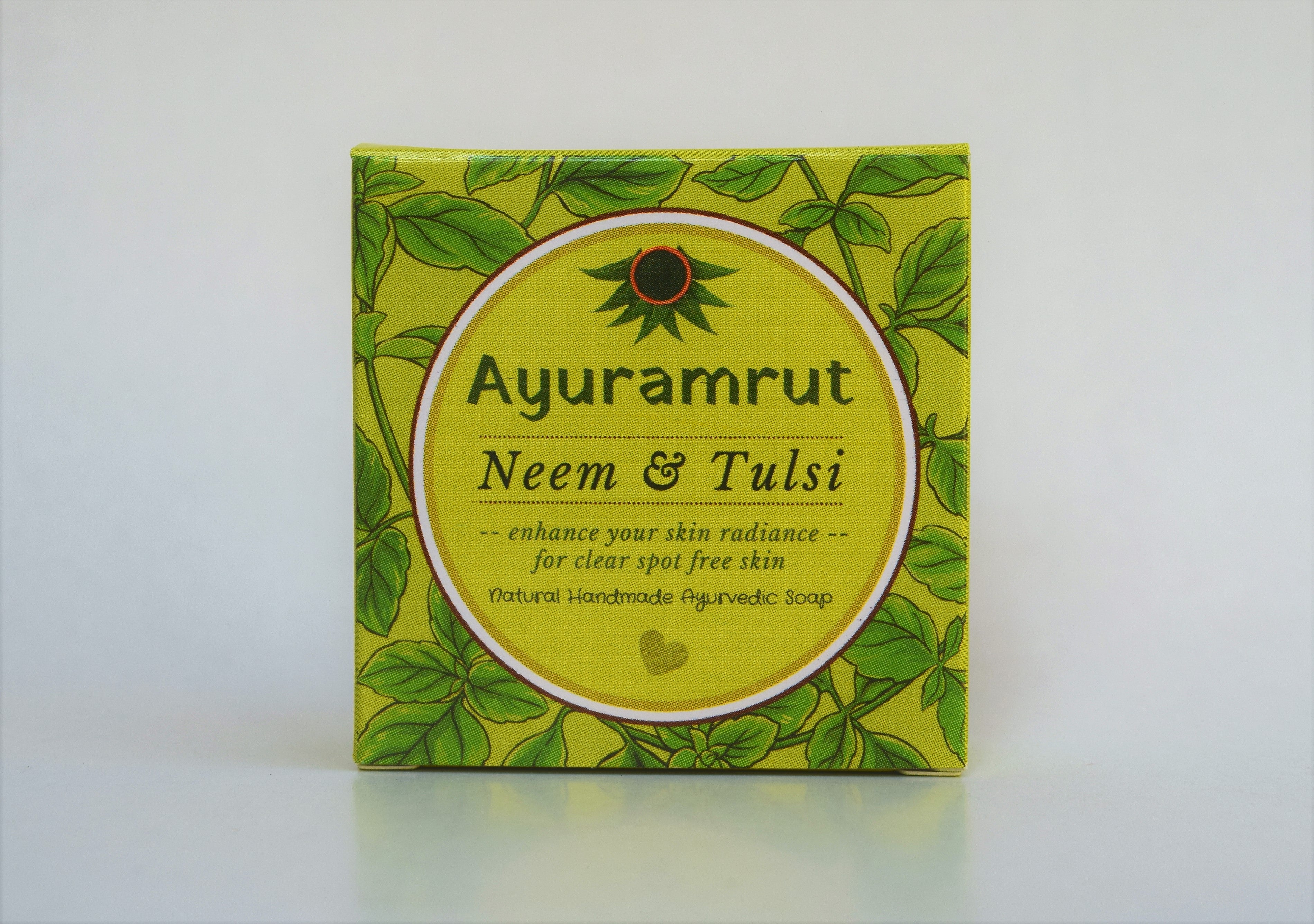 Ayuramrut Neem and Tulsi Natural Handmade Ayurvedic Soap (Pack of 4)