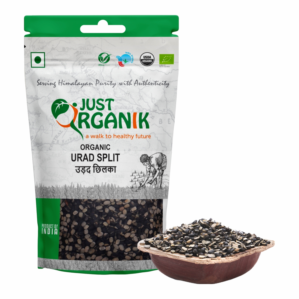 Just Organik Organic Urad Split/ Urad Chhilka 1kg
