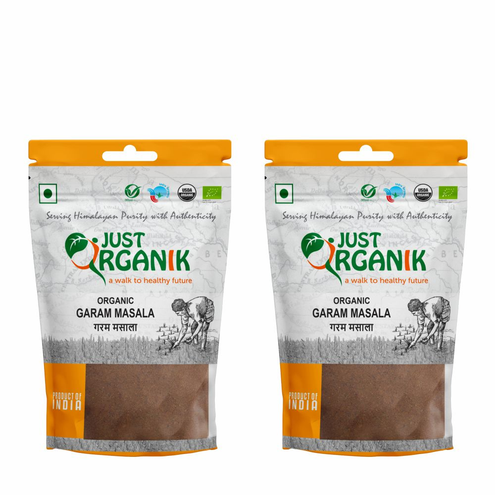 Just Organik Organic Garam Masala 200g (pack of 2, 2x100g)