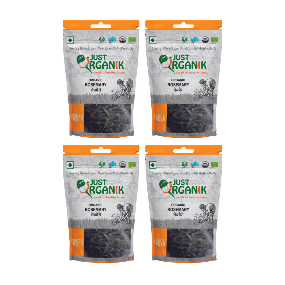 Just Organik Organic Rosemary 80g (pack of 4, 4x20g)