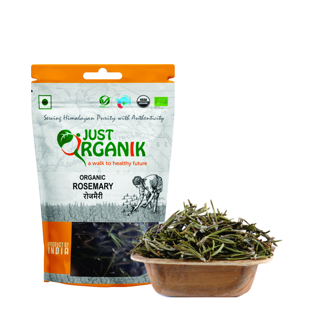 Just Organik Organic Rosemary 80g (pack of 4, 4x20g)
