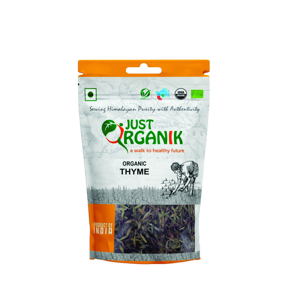 Just Organik Organic Thyme 80g (pack of 4, 4x20g)