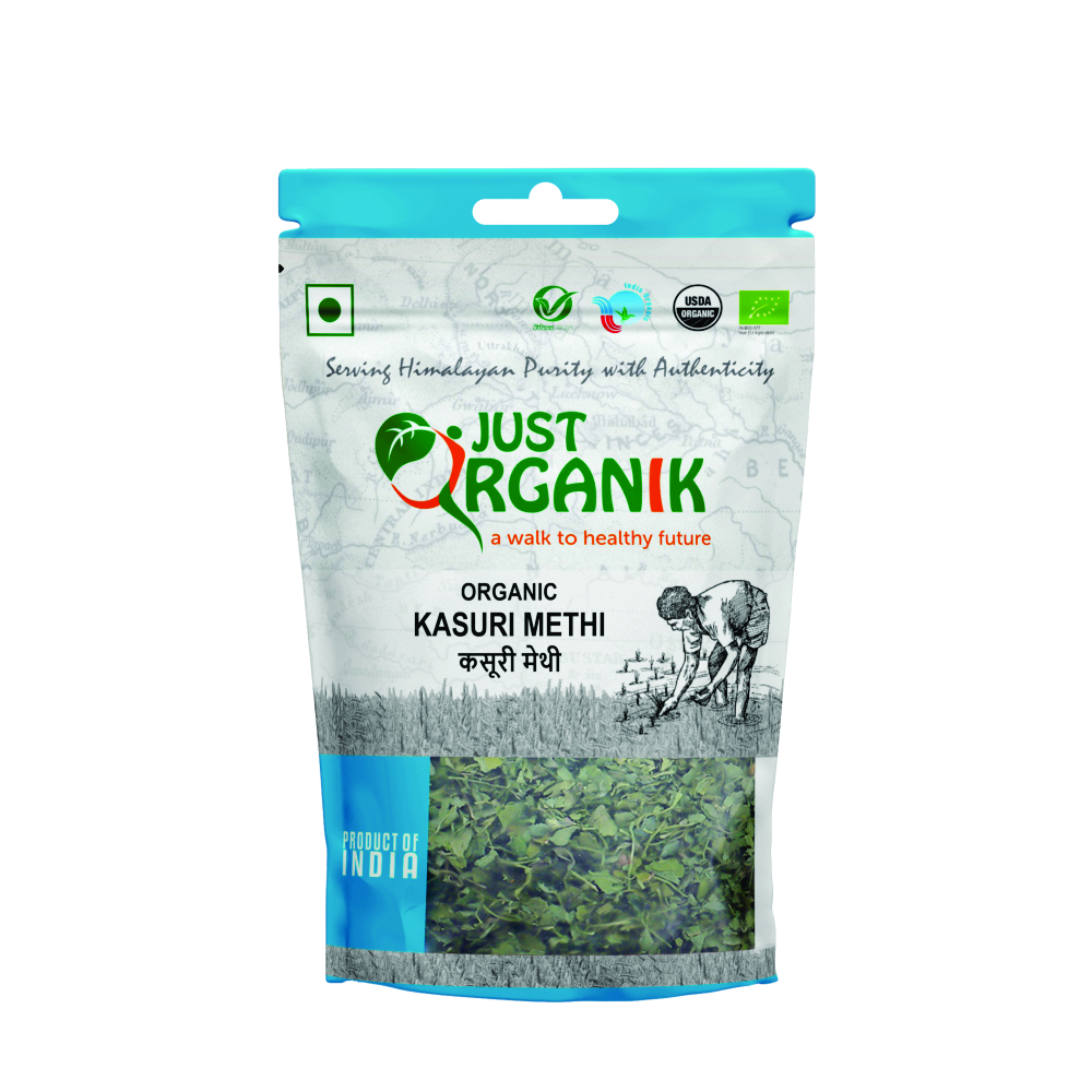 Just Organik Organic Kasuri Methi 200g (pack of 4, 4x50g)