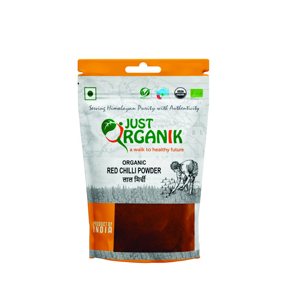 Just Organik Organic Red Chilli Powder Regular 500g