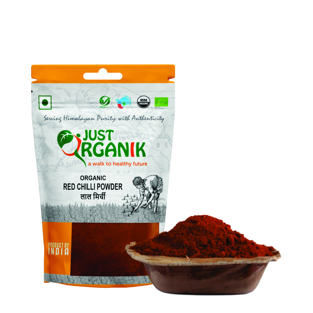 Just Organik Organic Red Chilli Powder Regular 500g