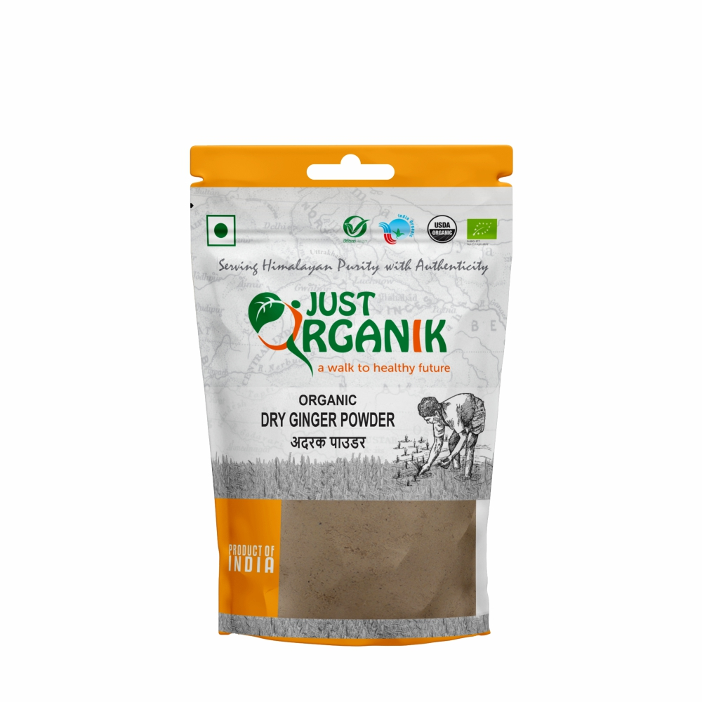 Just Organik Organic Dry Ginger Powder/Saunth 150g(pack of 3, 3x50g)