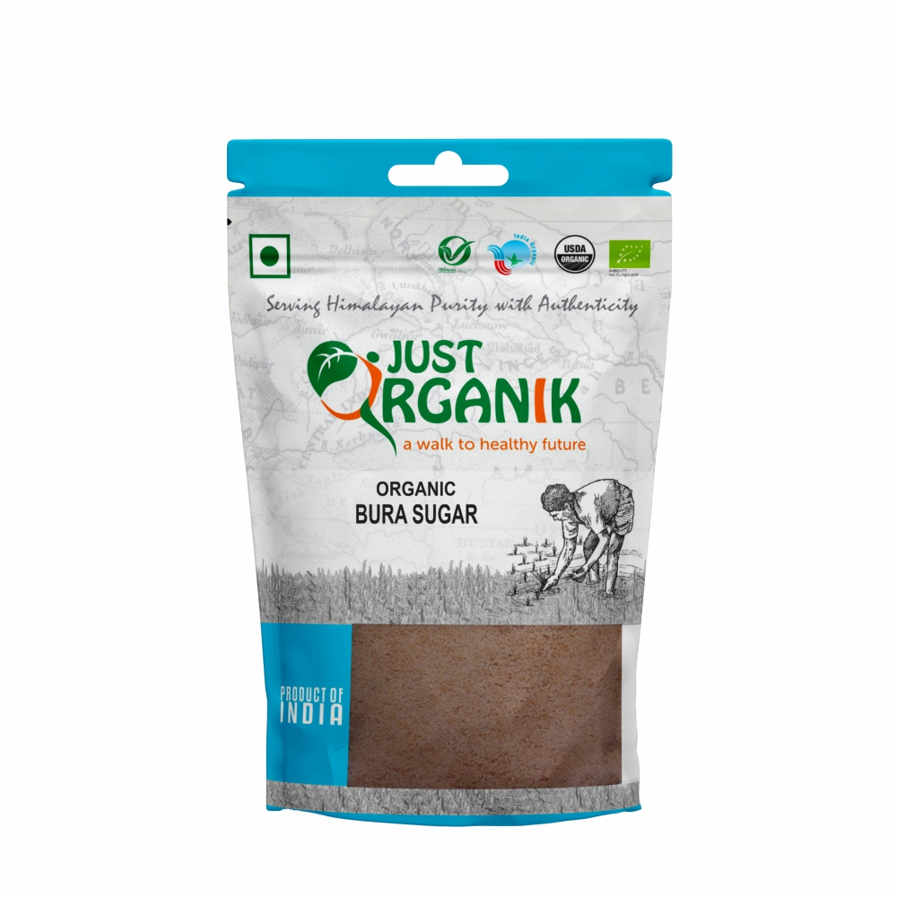 Just Organik Organic Bura Sugar 1kg (pack of 2, 2x500g)