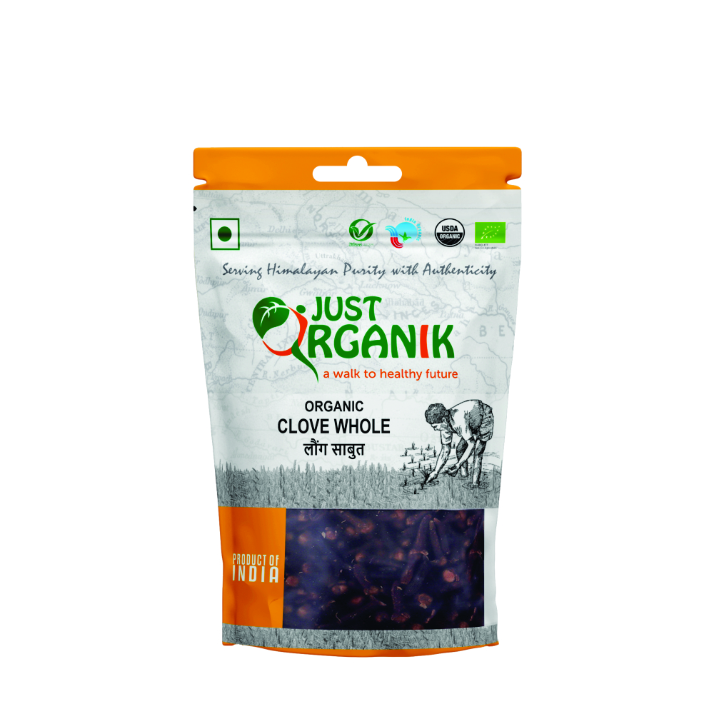 Just Organik Organic Clove Whole 100g(pack of 2, 2x50g)