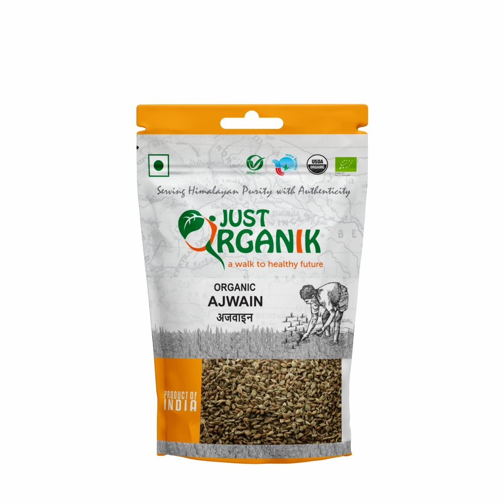 Just Organik Organic Ajwain 300g (pack of 3, 3x100g)