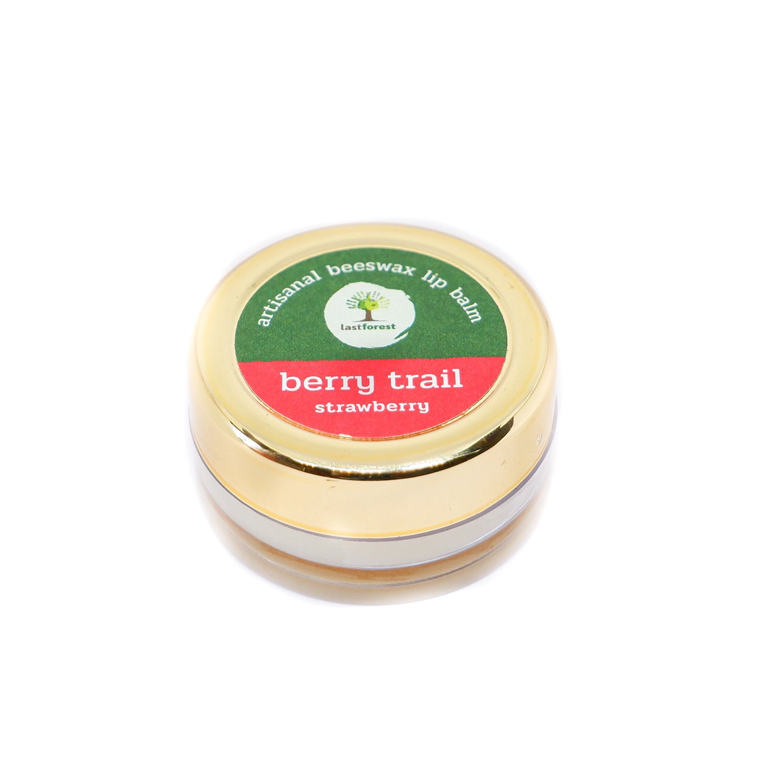 Last Forest Artisanal, Handmade Beeswax Lip Balm Strawberry