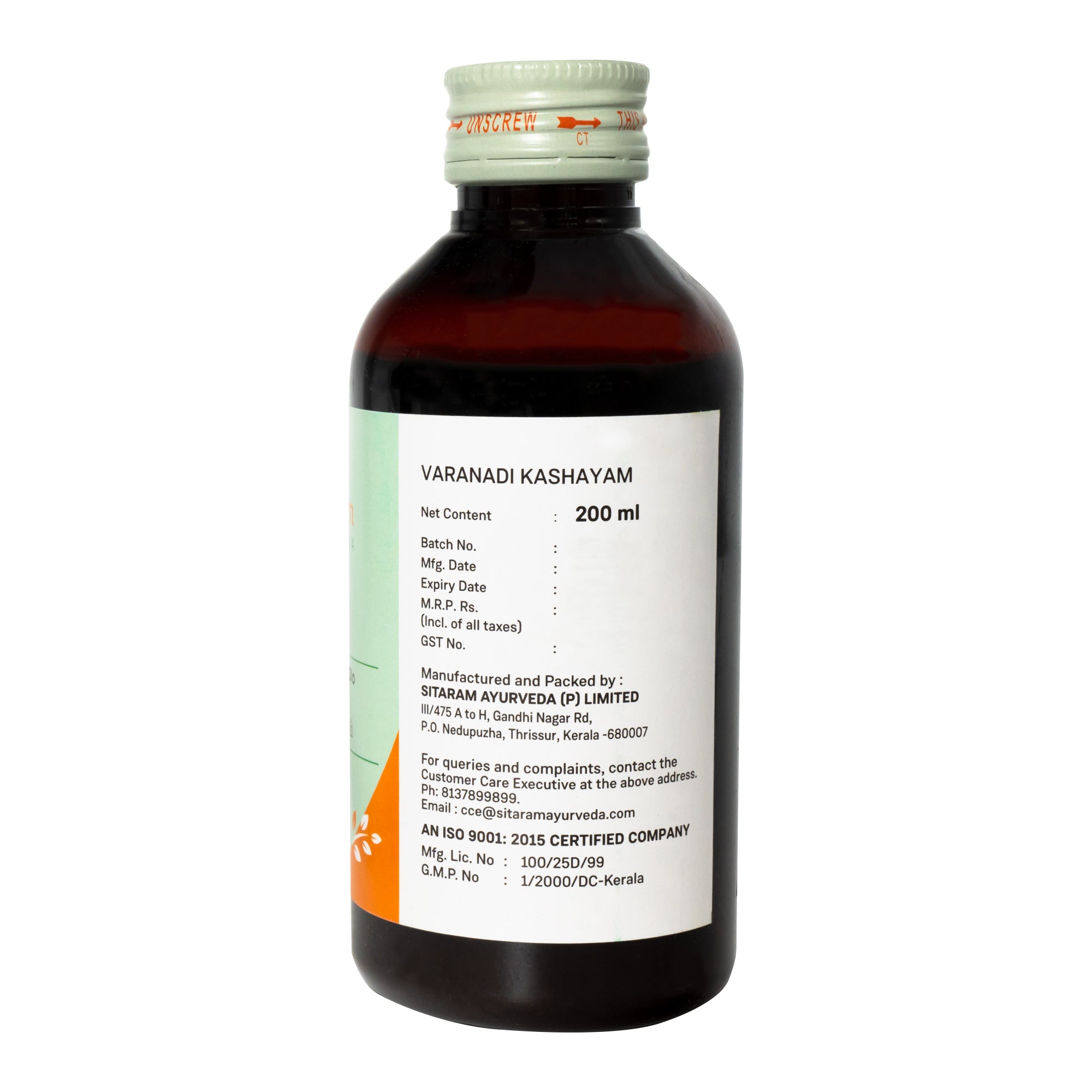 Sitaram Ayurveda Varanadi Kashayam 200Ml - Pack of 2 (Prescription Medication)