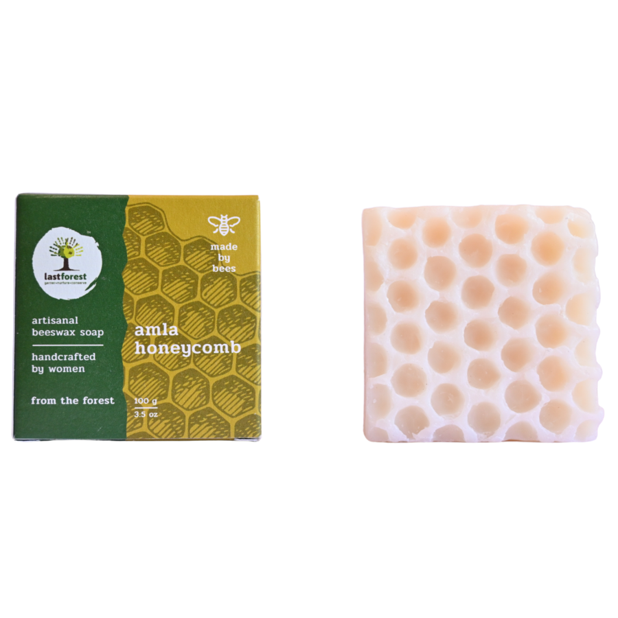 Last Forest Artisanal, Handmade Beeswax Honeycomb Soap 100gms Amla