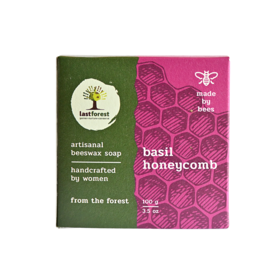 Last Forest Artisanal, Handmade Beeswax Honeycomb Soap 100gms Basil