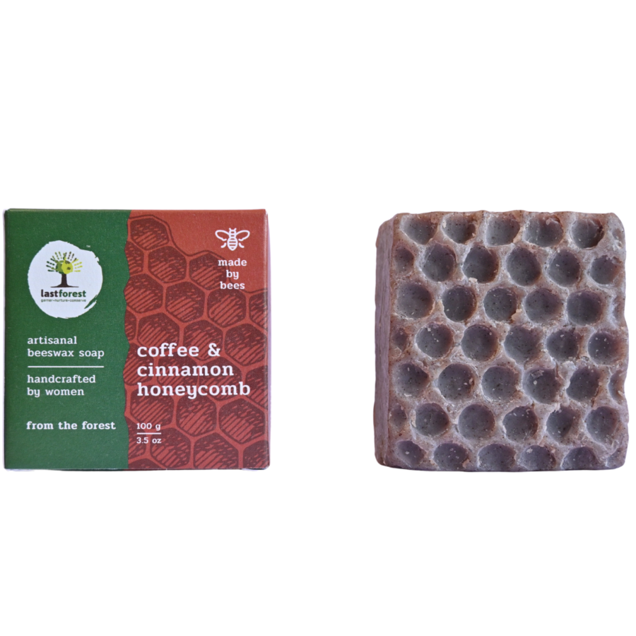 Last Forest Artisanal, Handmade Beeswax Honeycomb Soap 100gms Coffee and Cinnamon