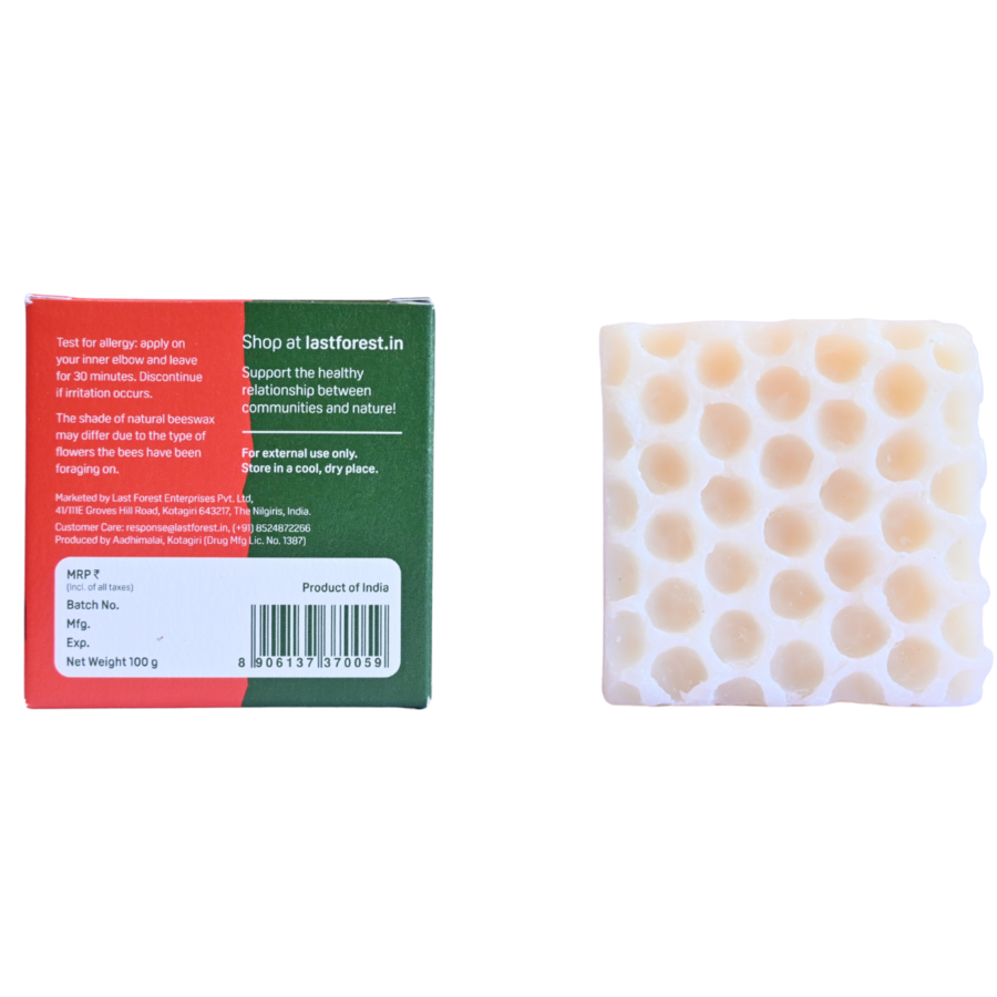Last Forest Artisanal, Handmade Beeswax Honeycomb Soap 100gms Geranium