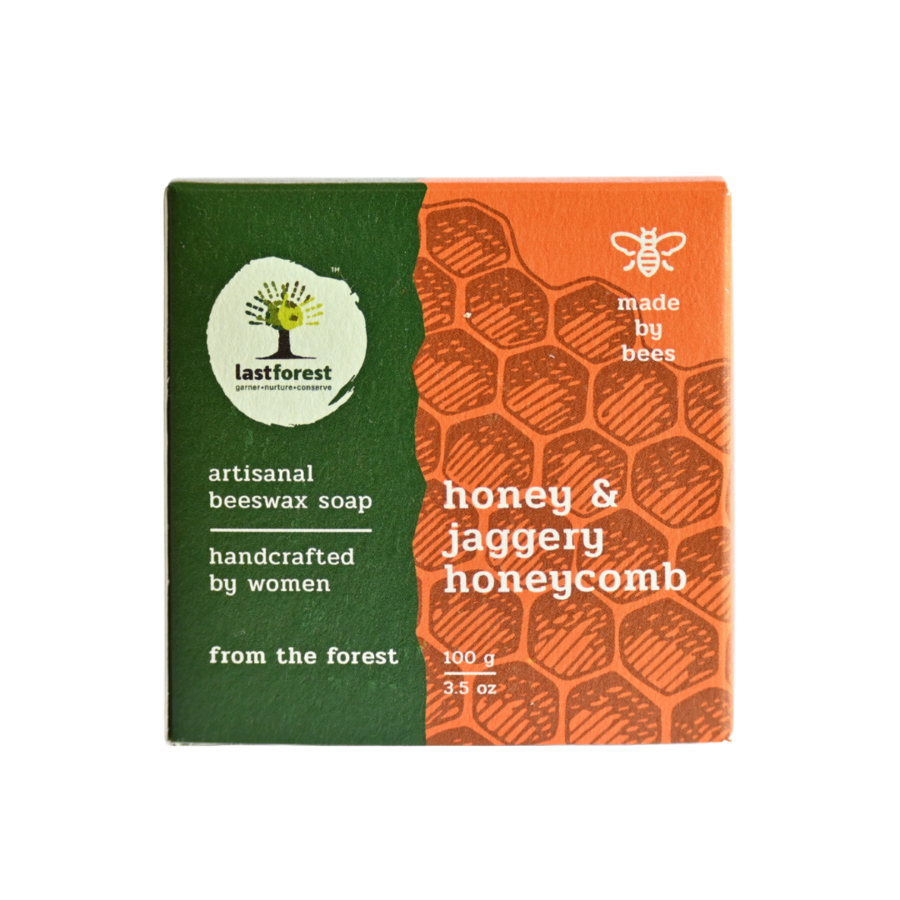 Last Forest Artisanal, Handmade Beeswax Honeycomb Soap 100gms Honey and Jaggery