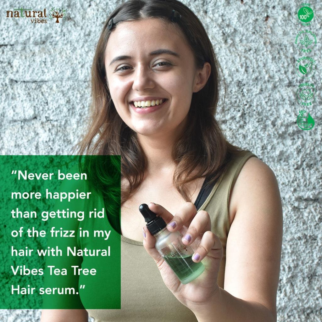 Natural Vibes Ayurvedic Tea Tree Hair Repair Serum 30 ml For treating dandruff, hairfall and damaged hair