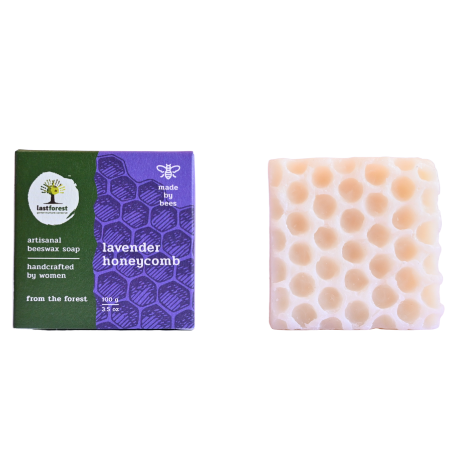 Last Forest Artisanal, Handmade Beeswax Honeycomb Soap 100gms Lavender