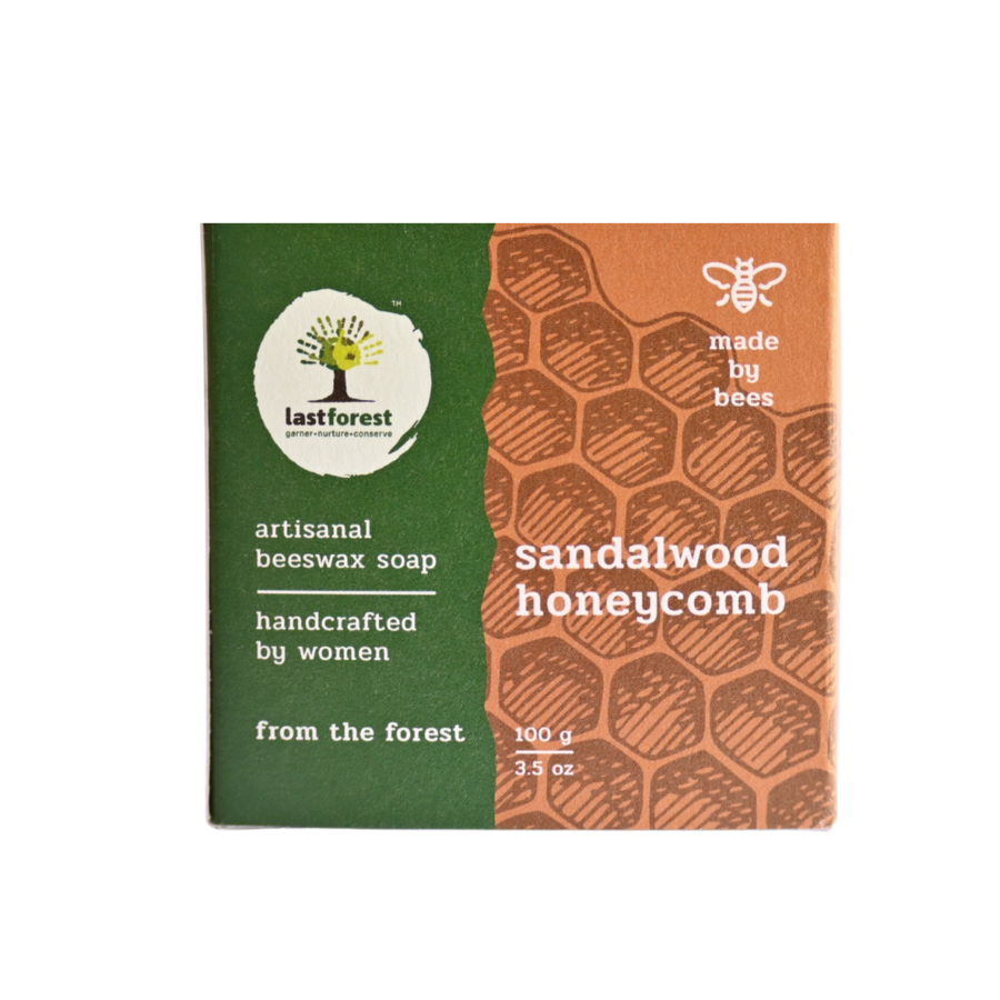 Last Forest Artisanal, Handmade Beeswax Honeycomb Soap 100gms Sandalwood
