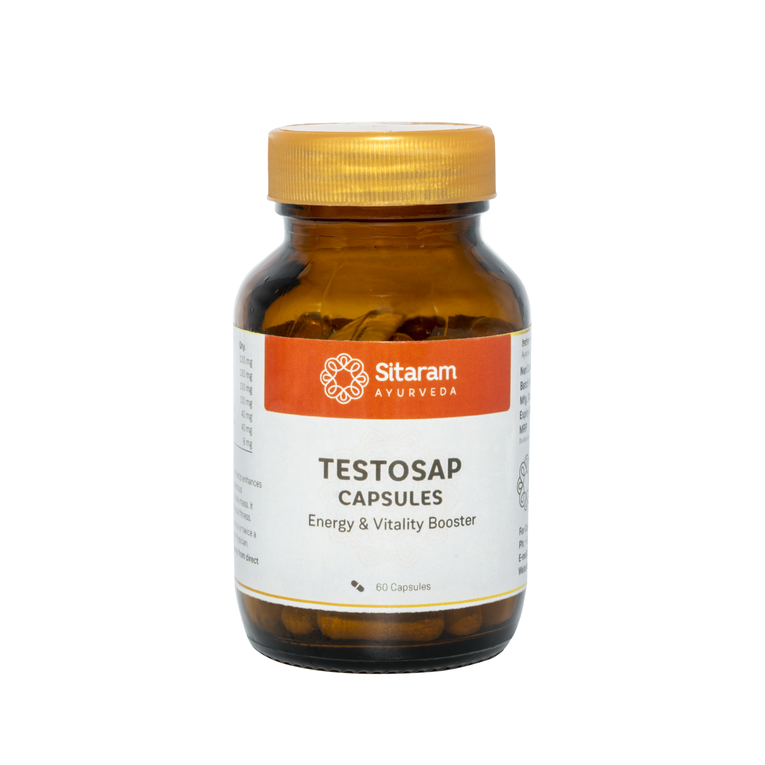 Sitaram Ayurveda Testosap Capsules 60Nos (Prescription Medication)