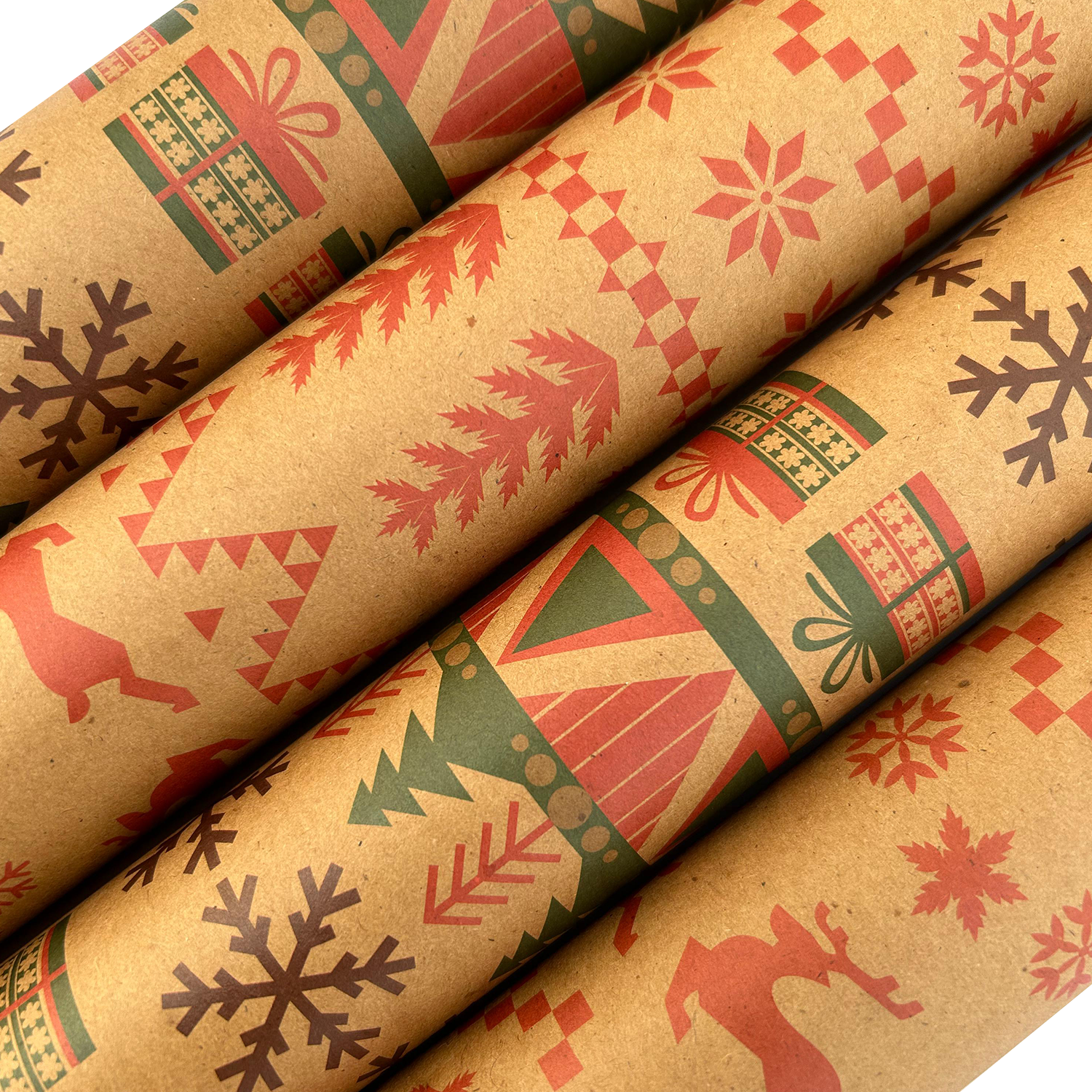 PackMate Gift Wrapping Paper | Made Using 100% Recycled Paper - (Pack of 8 Sheets)