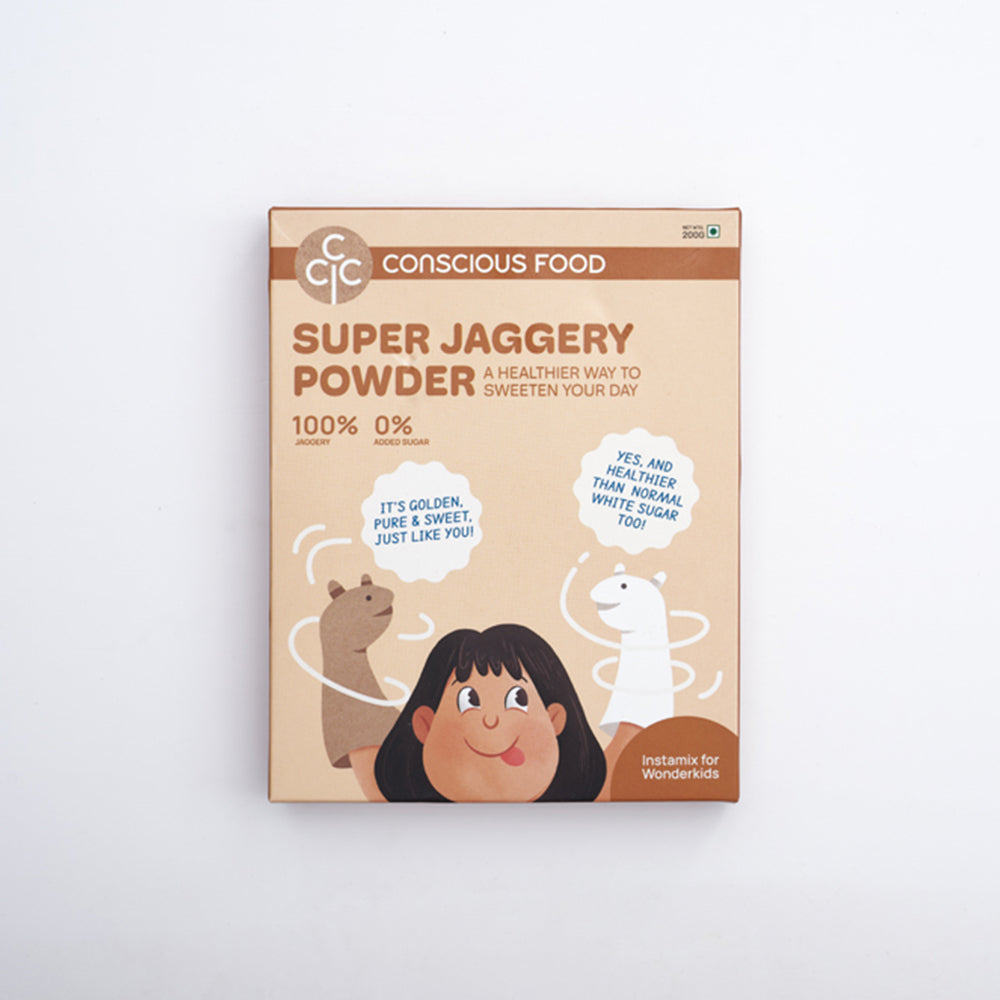 Conscious Food Super Jaggery Powder | 200g | 100% Natural | No Sugar | No Preservatives | No Trans Fat