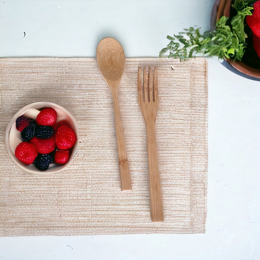 Comorin Coconuts Eco-Friendly Bamboo Spoon & Fork Set