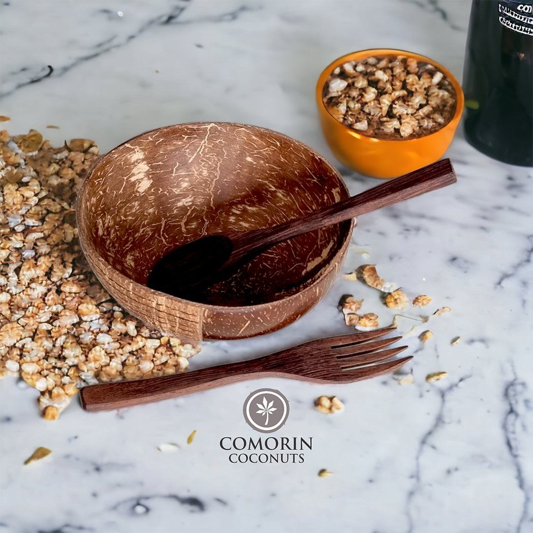 Comorin Coconuts Stripes Coconut Bowl 500ml