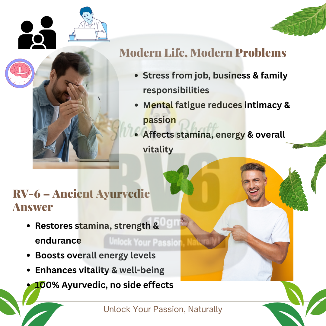 ShreeBhatt RV-6 Vitality & Energy Formula for Men 150 Gm