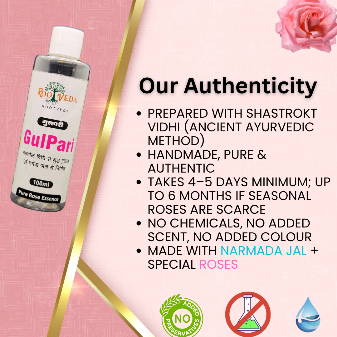 RootVeda Gulpari 100% Pure Rose Water 100 ml