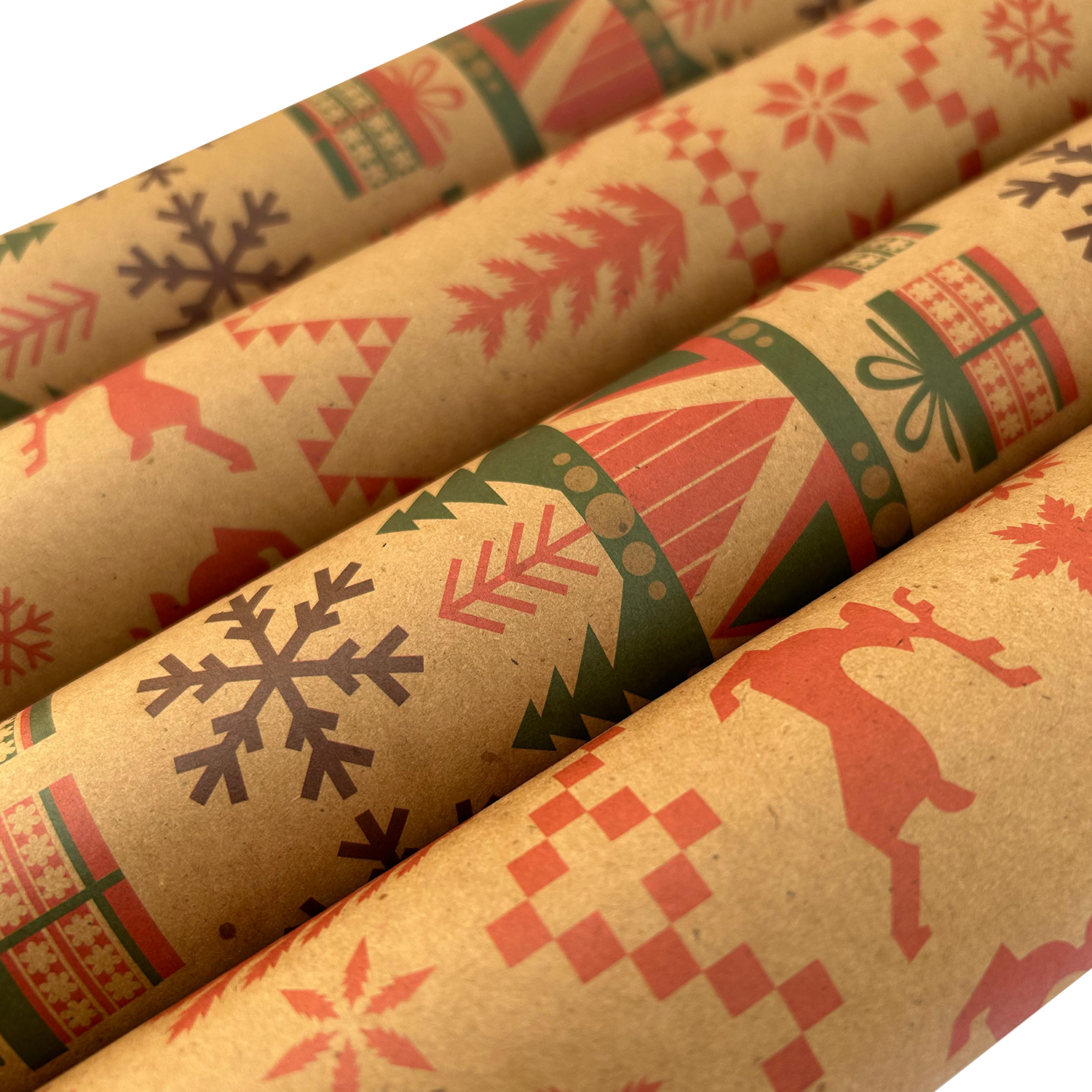 PackMate Gift Wrapping Paper | Made Using 100% Recycled Paper - (Pack of 8 Sheets)