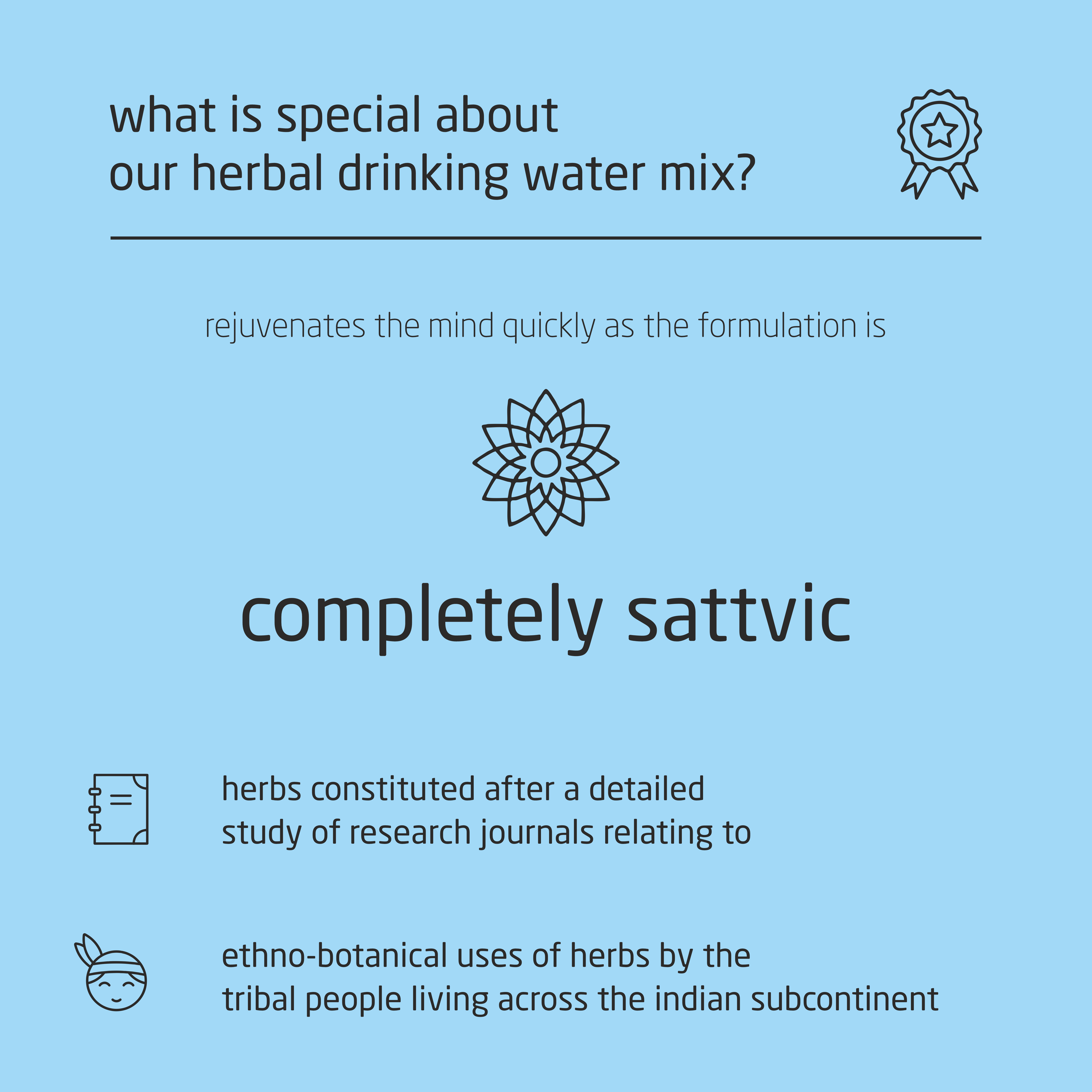 Feel Sattvic Super-Premium Herbal Drinking Water Mix - 50g