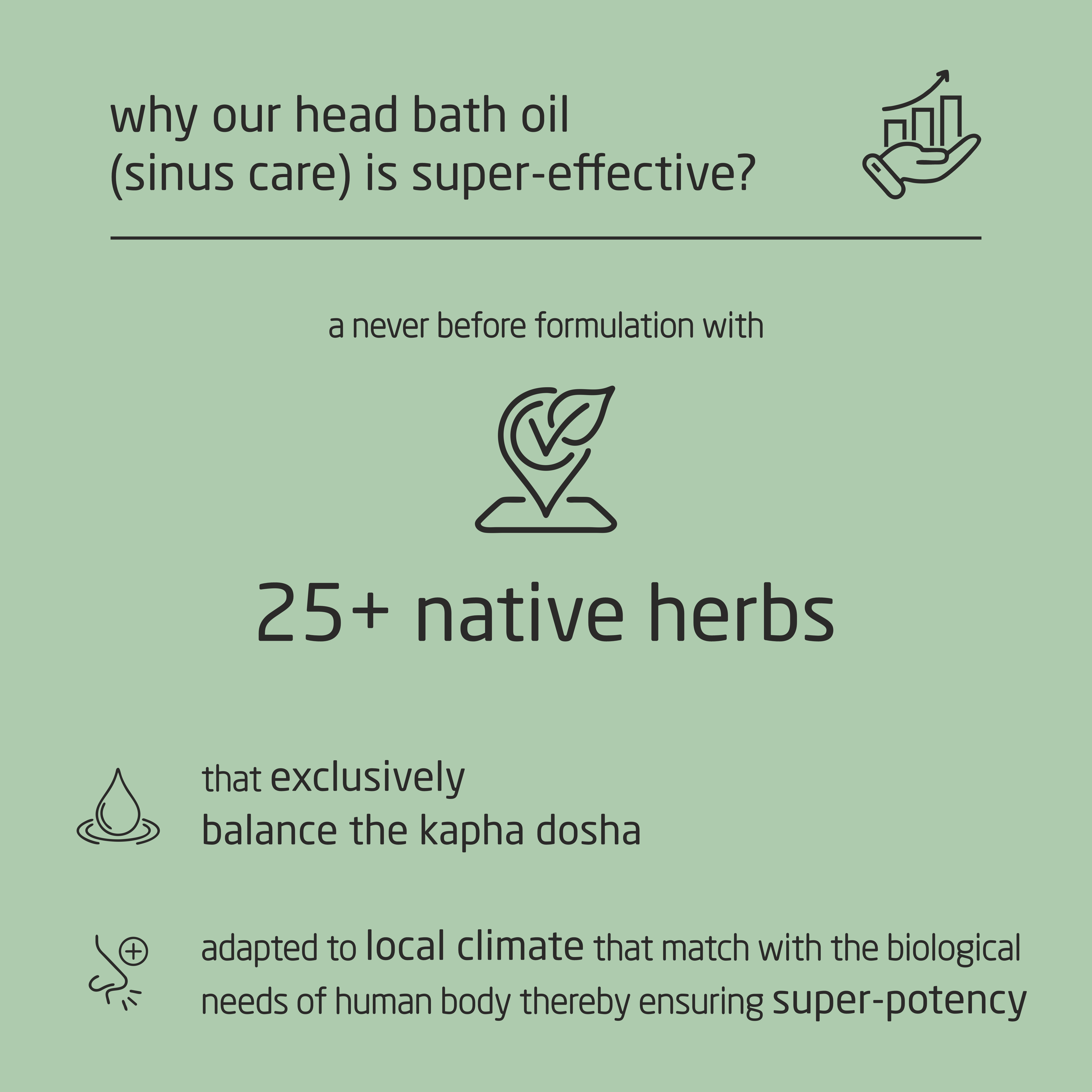 Feel Sattvic  Premium Herbal Cold-Infused  Head Bath Oil (Sinus Care) - 100ml