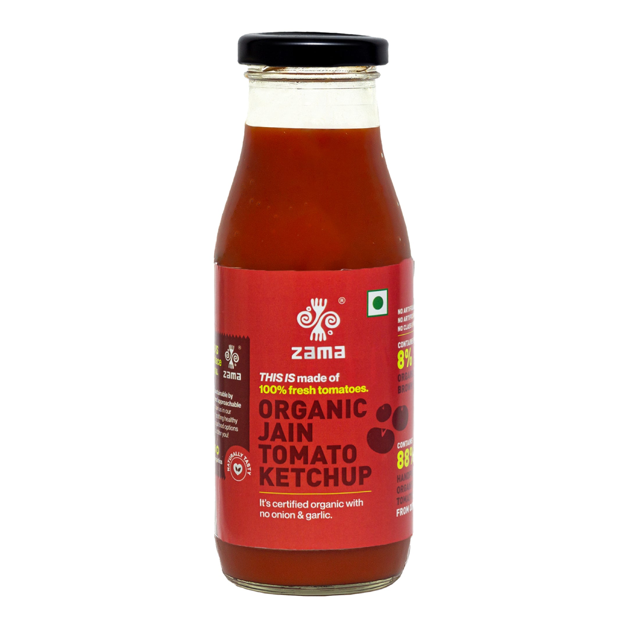 Zama Organics Organic Jain Tomato Ketchup 300g