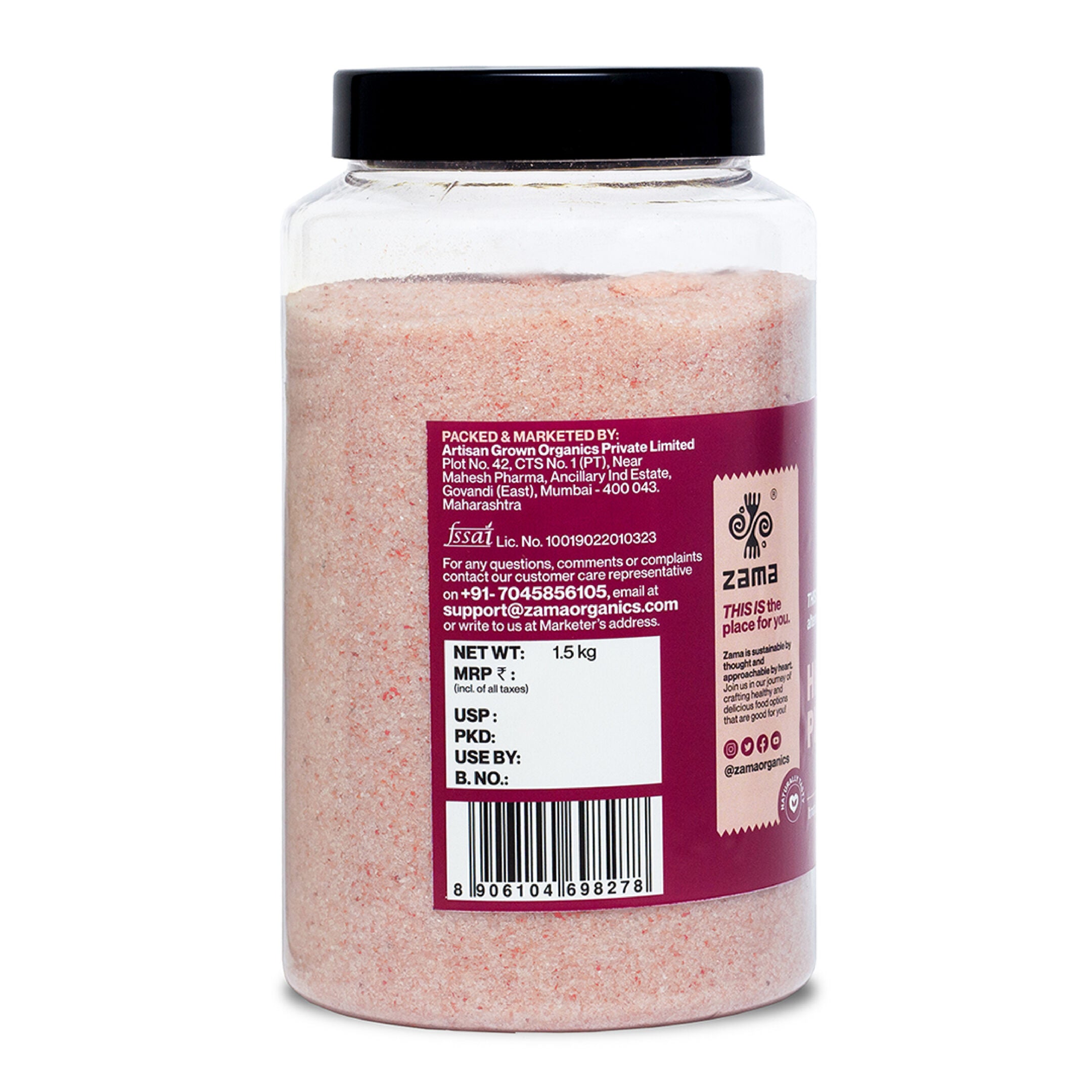 Zama Organics Himalayan Pink Salt 1.5kg