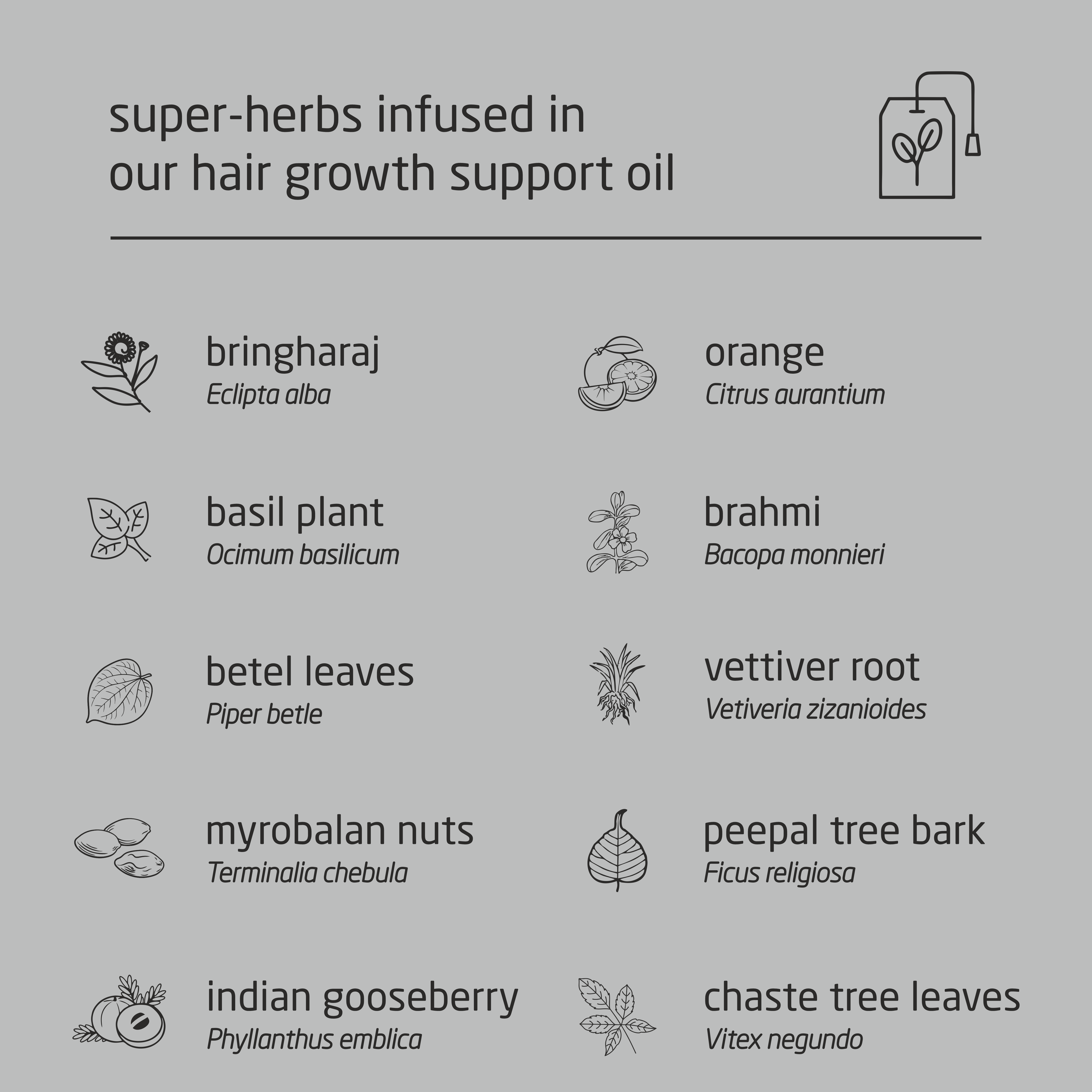 Feel Sattvic Premium Herbal Cold-Infused  Hair Growth Support Oil - 100ml