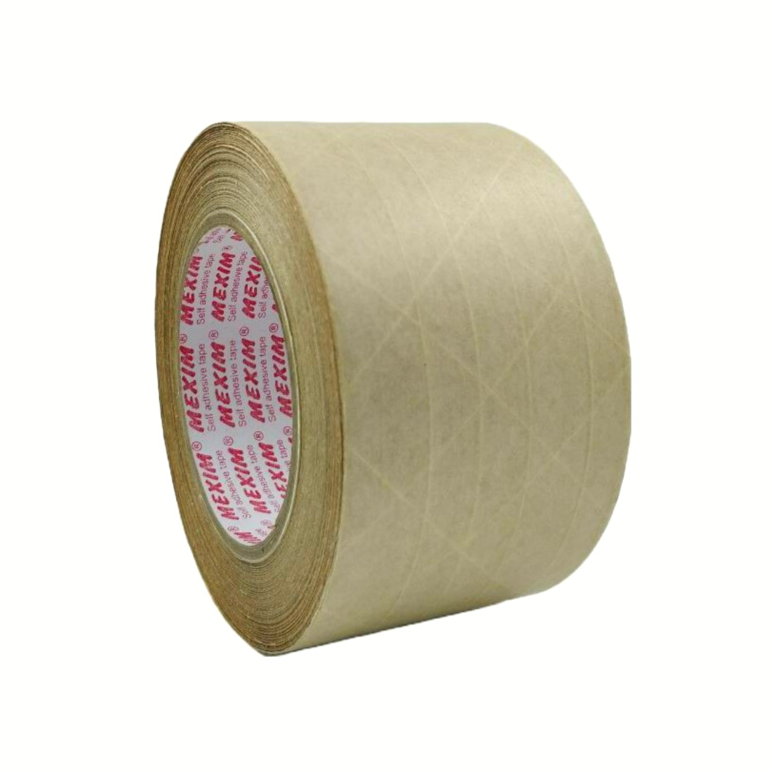 Ecosattva Water Activated Kraft Paper Tape | Brown Scrim Reinforced | 70 mm x 50 meters x 4 Rolls, Provides Tamer Proof Application