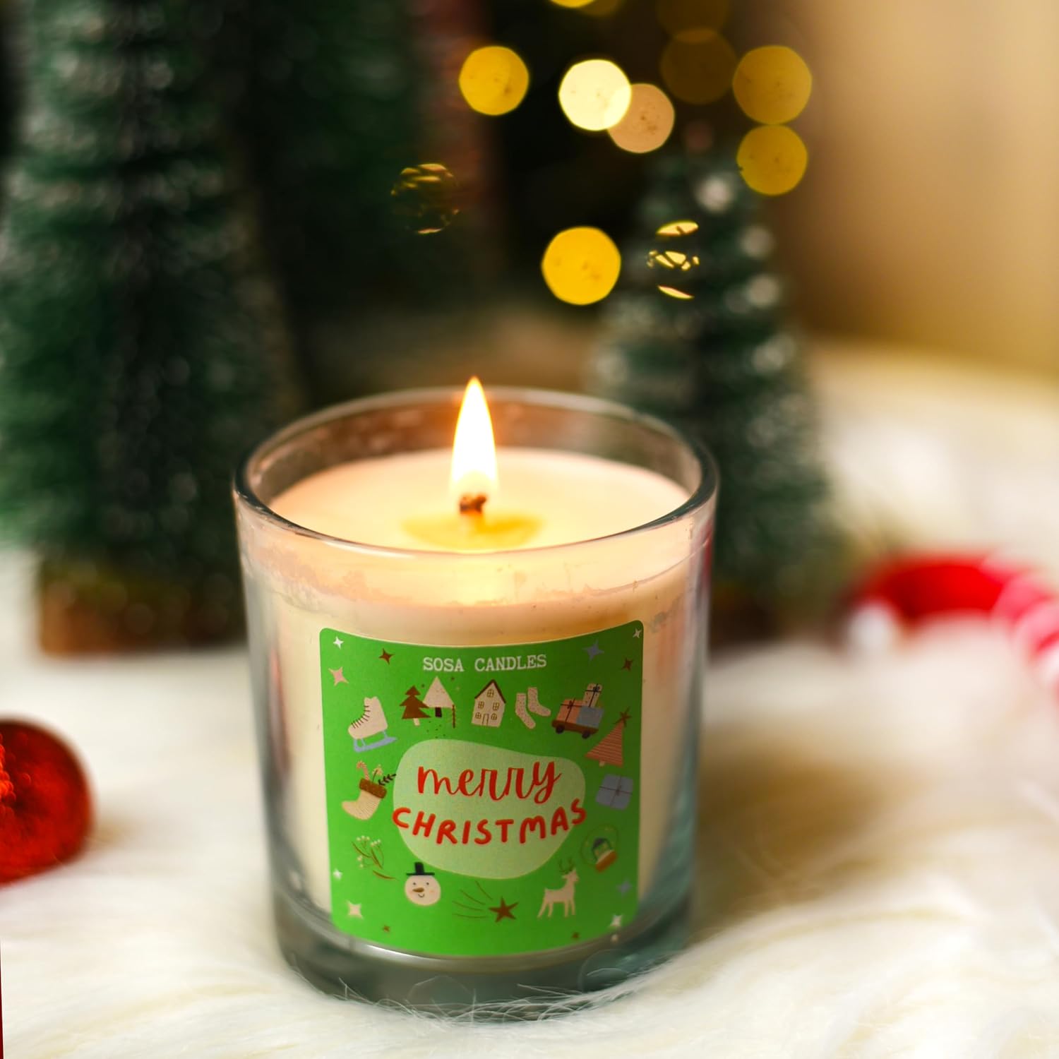 Sosa Candles Merry Christmas Scented Candles | Scented Candles For Home Decor | Scented Candles For Home Decoration