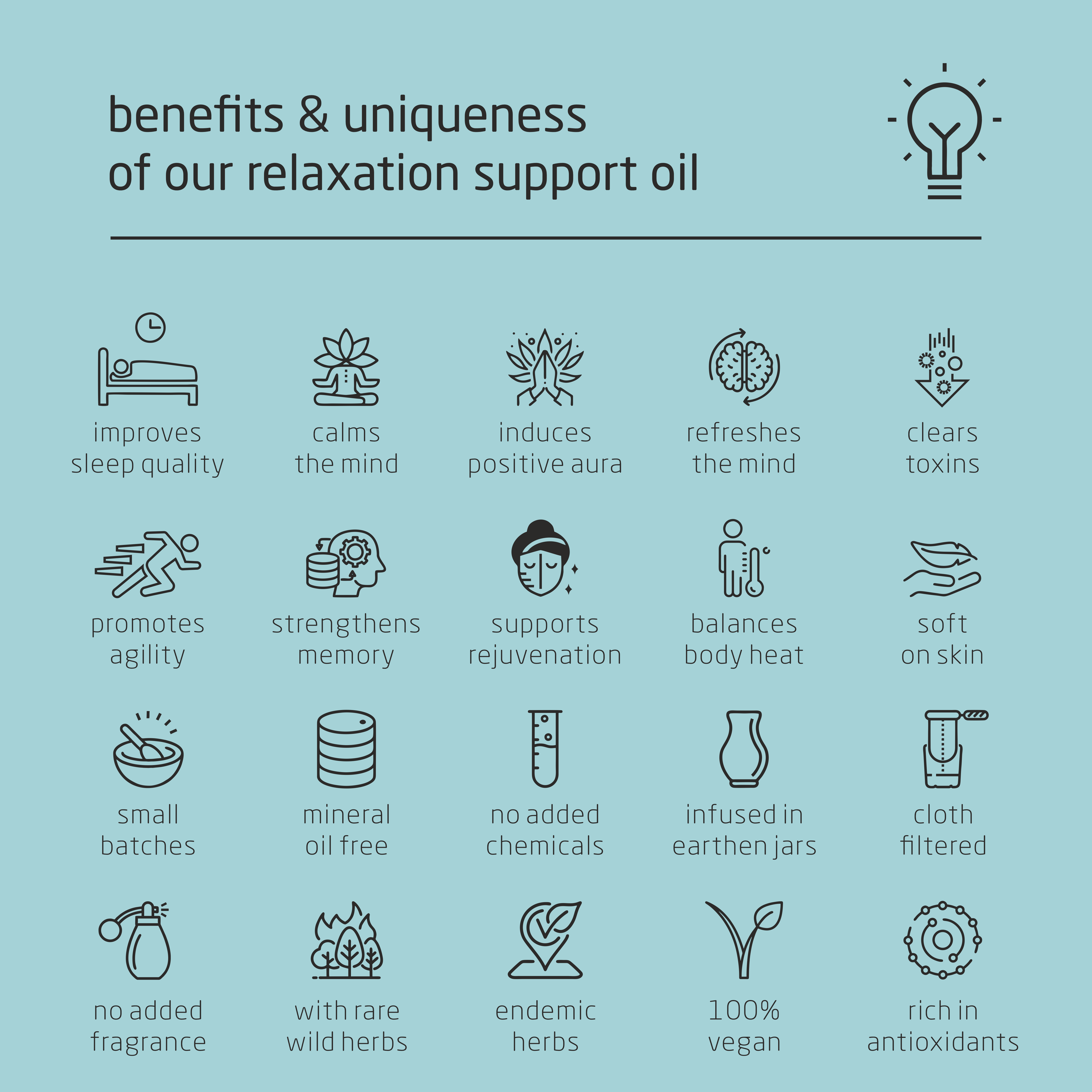 Feel Sattvic Premium Herbal Cold-Infused  Relaxation Support Oil - 100ml