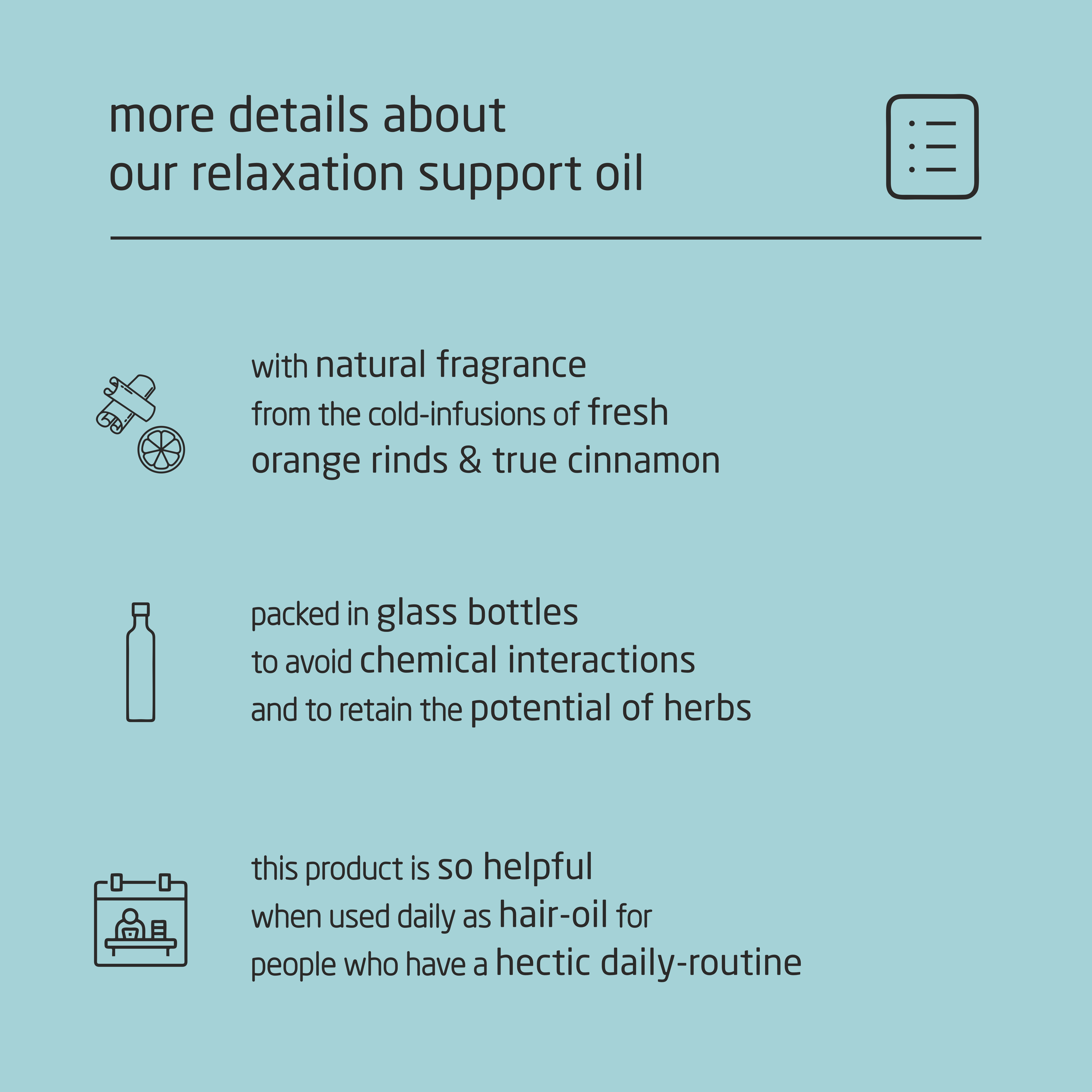 Feel Sattvic Premium Herbal Cold-Infused  Relaxation Support Oil - 100ml