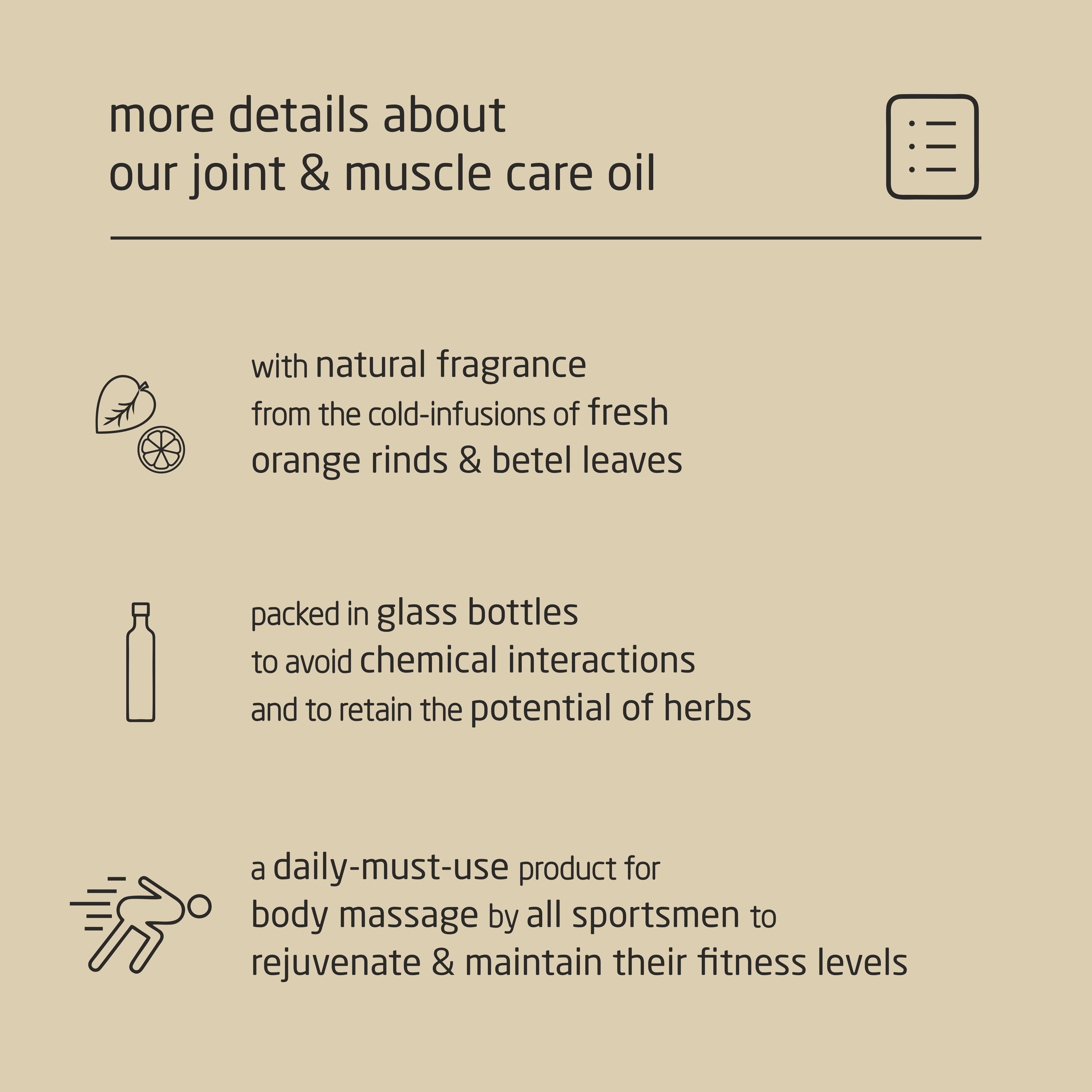 Feel Sattvic Premium Herbal Cold-Infused  Joint & Muscle Care Oil - 100ml