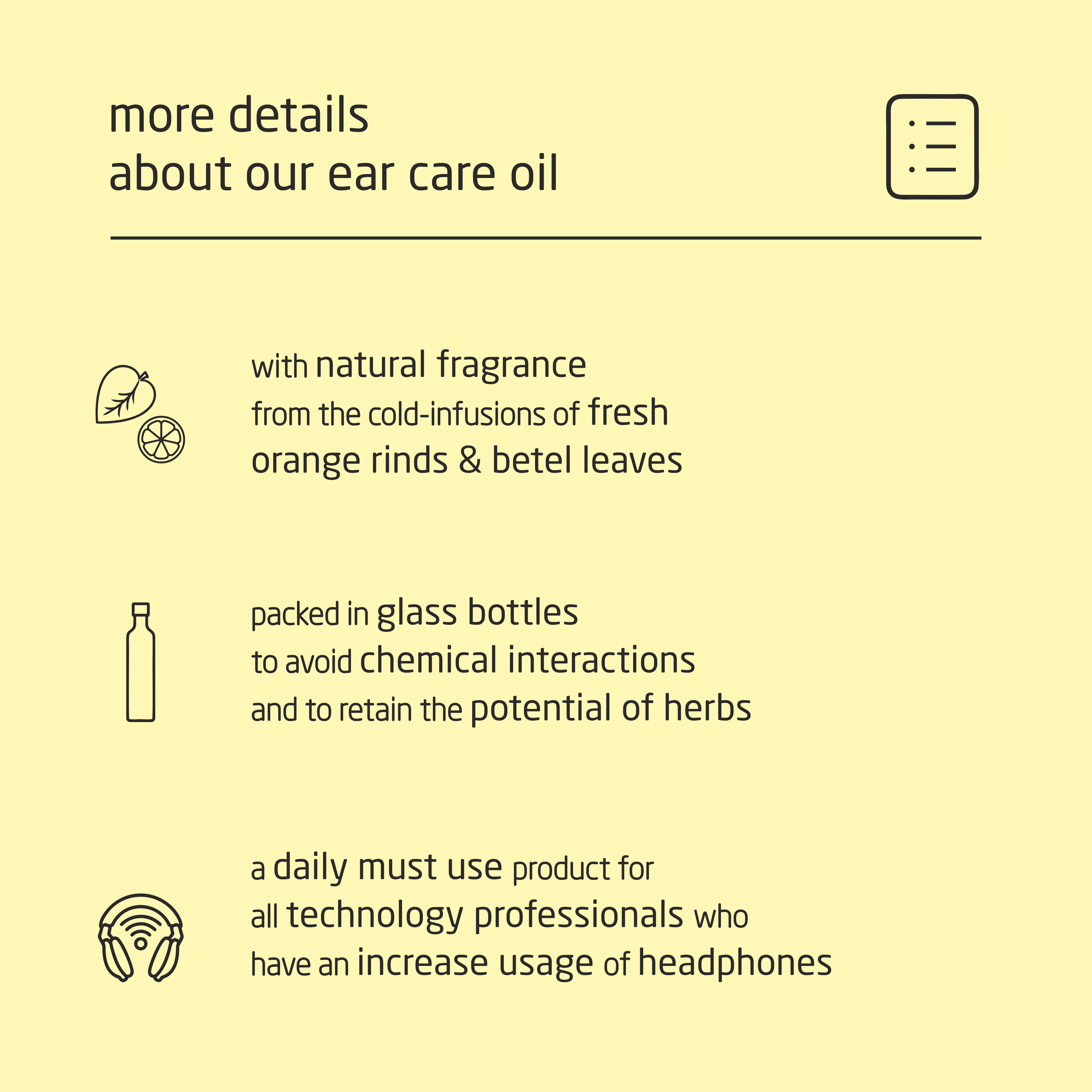 Feel Sattvic Premium Herbal Cold-Infused  Ear Care Oil - 100ml