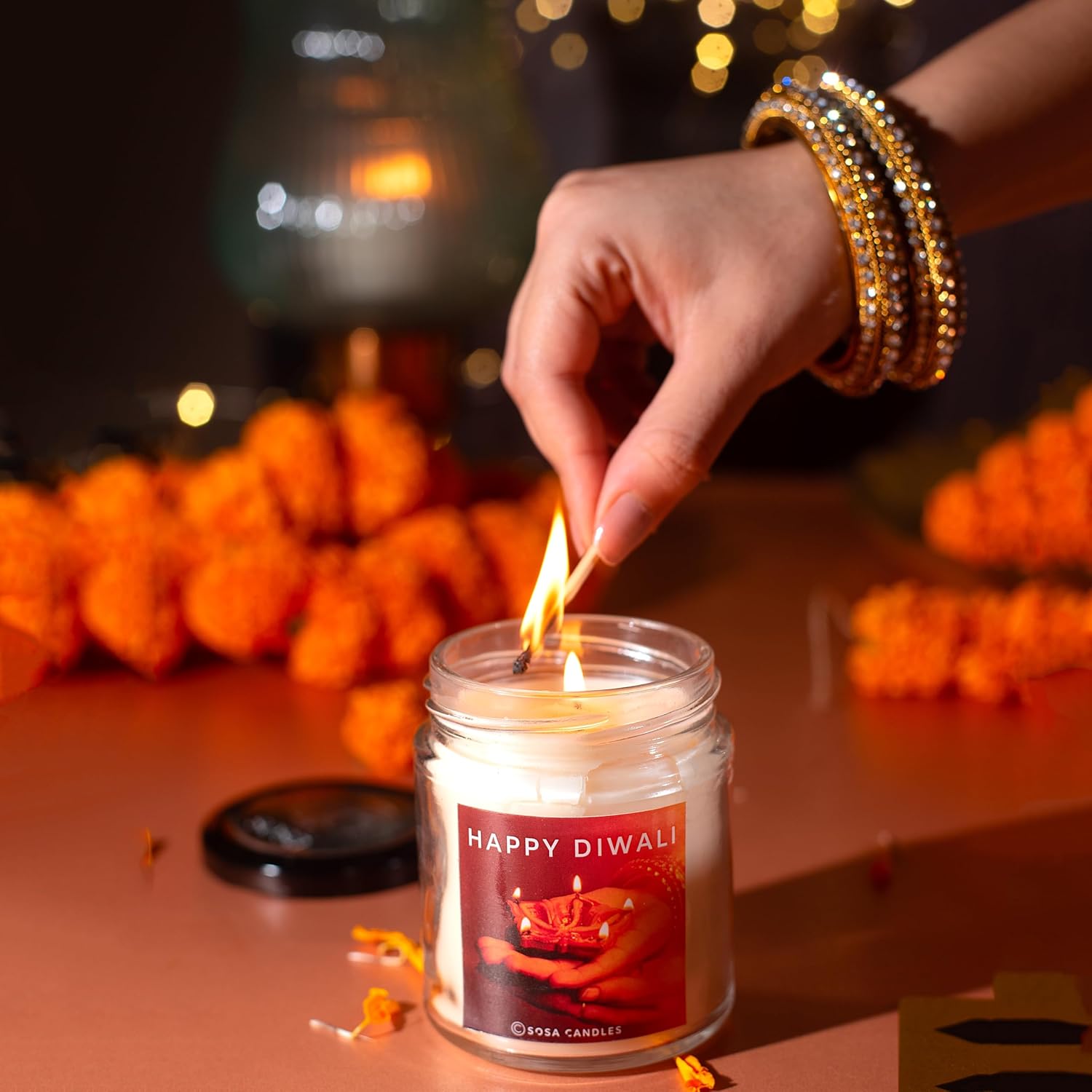 Sosa Candles Happy Diwali Scented Candles Gift Set | Scented Candles For Home Decor | Scented Candles For Home Decoration | Scented Candles For Bedroom