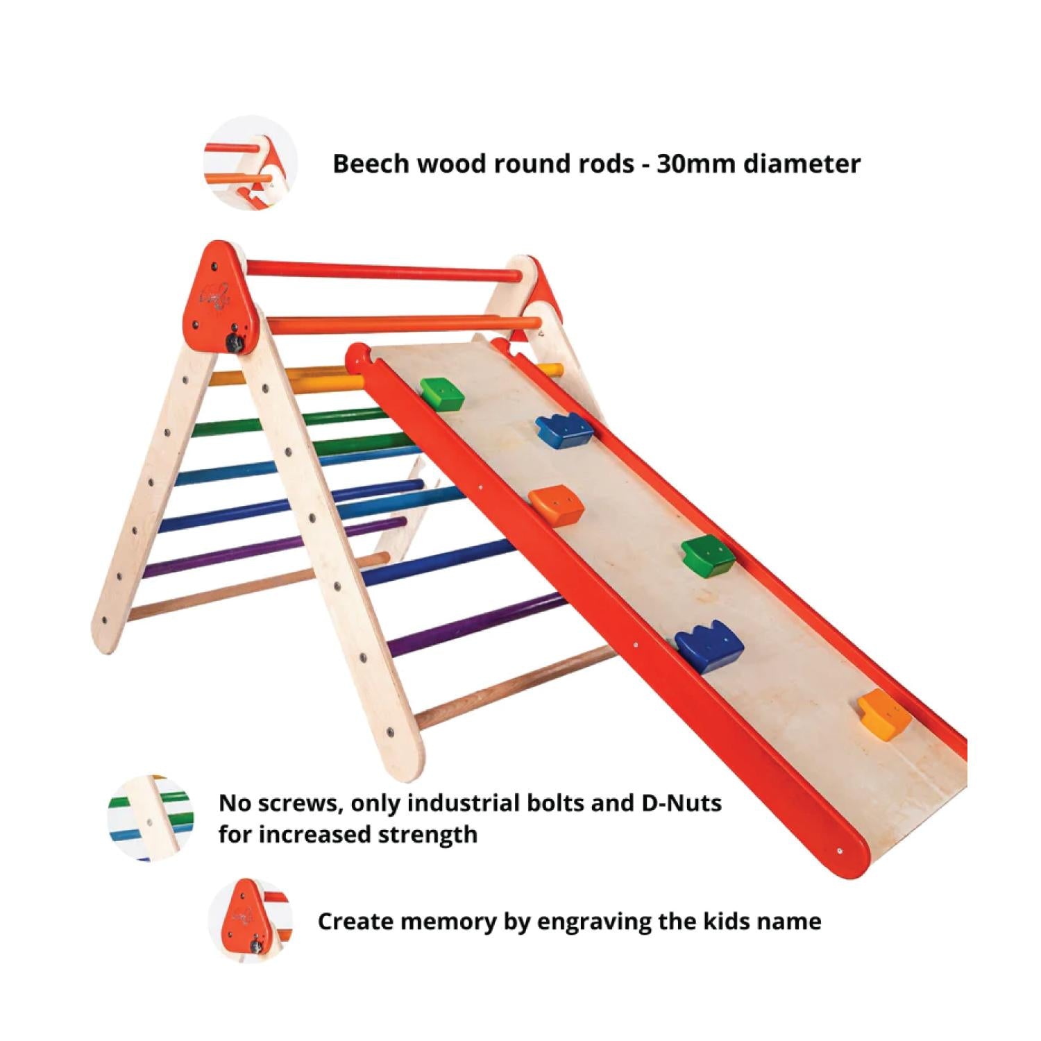 Woodbee Toys Pikler Triangle with Slider