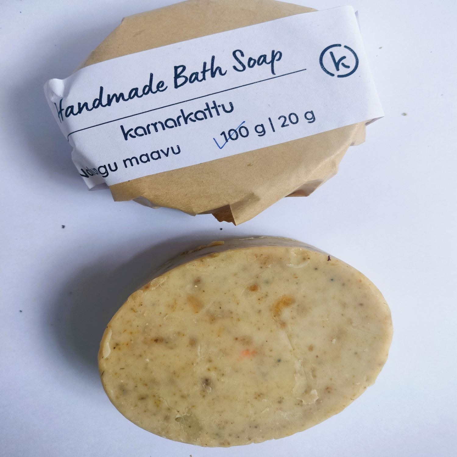 Kamarkattu Ecostore Handmade Bath Soap: Nalungu Maavu