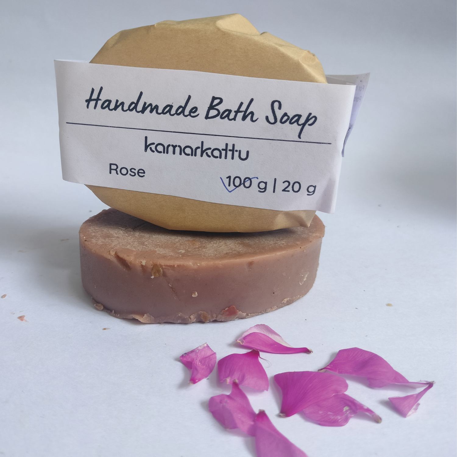 Kamarkattu Ecostore Handmade Bath Soap: Rose - Pack of 6