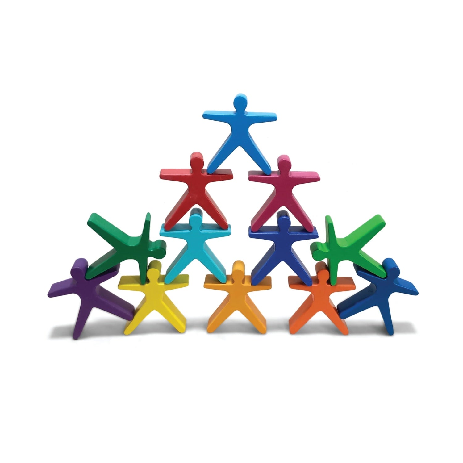 Woodbee Toys Coloured Human Stacker (12 pieces)